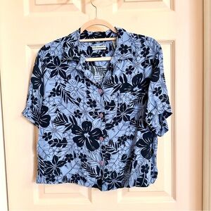 Blue marsh landing Hawaiian button up